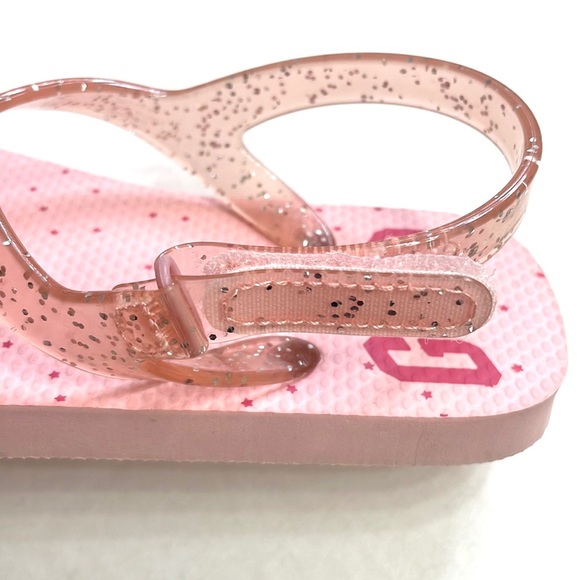 Gap Baby Adjustable Pink Thong Sandals, Size 9T-10T - Picture 3 of 6
